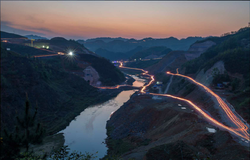 2018年3月29日黄家湾水利枢纽工程夜景，，，，，，摄影 杨良强 (1)_好图看看.jpg