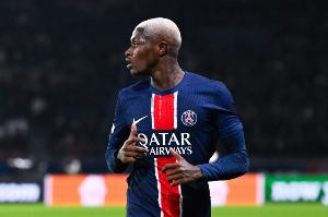 努诺·门德斯本赛季为巴黎打入6球，，，，，创个人职业生涯单赛季新纪录_24直播网