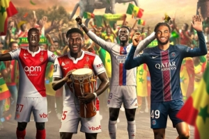 法甲官方晒塞内加尔球员海报：在塞内加尔自力日庆祝非洲杯冠军_24直播网