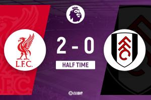 半场-利物浦暂2-0富勒姆 17岁恩古莫哈破门+谋划 萨拉赫兜射立功_24直播网