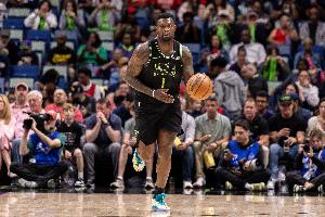 出勤率很高！锡安赛季出战62场 场均21分5.7板3.2助&掷中率60%_24直播网