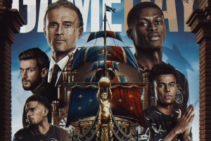 巴黎宣布客战利物浦海报：恩里克、门德斯、K77、杜埃出镜_24直播网